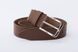 Шкіряний ремінь шоколадний 3,5 см з бронзовою пряжкою 1-35-201Ш фото 2